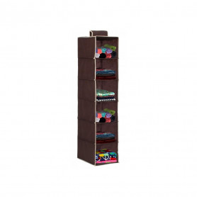 Závěsný organizér 6 polic, hnědý SPRINGOS HA3032