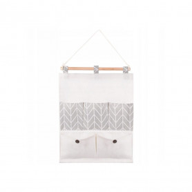 Závěsný organizér 5 kapes, 32x58 cm, šedo-bílý SPRINGOS