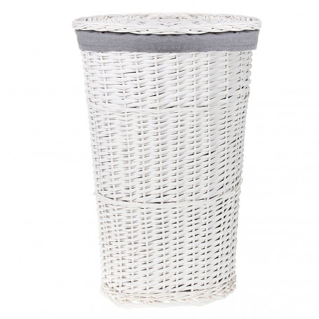 Proutěný koš na prádlo 34x43x61 cm SPRINGOS HOME bílý