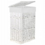 Proutěný koš na prádlo 48x36x69 cm SPRINGOS HOME bílý