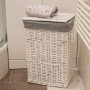 Proutěný koš na prádlo 40x30x60 cm SPRINGOS HOME bílý