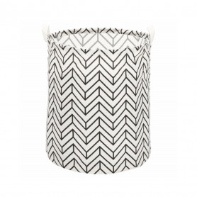 Úložný koš 55l, černé pruhy SPRINGOS HA0121