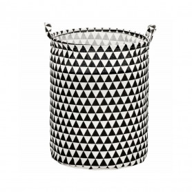 Úložný koš 55l, černo-bílá šachovnice SPRINGOS HA0124
