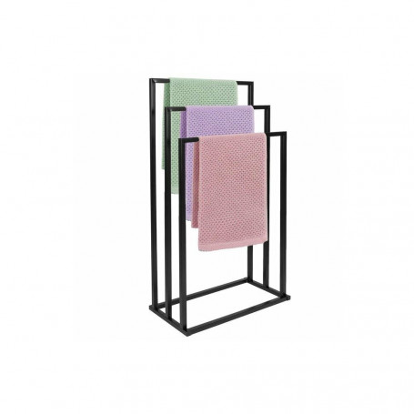 Držák na ručníky SPRINGOS IDEA 3 černý