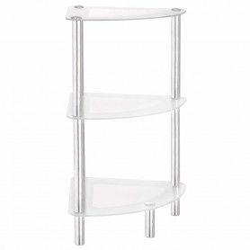 Koupelnová polička skleněná SPRINGOS NOVA 3 chrom