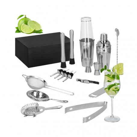 Barmanská sada 18 dílů, nerezová SPRINGOS MANHATTAN