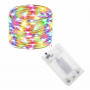 LED řetěz Nano - 5m, 50LED, 2xAA, multicolor