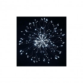 LED Hvězda Supernova - 30cm, 100LED, 8 funkcí, IP44, 4xAA studená bílá