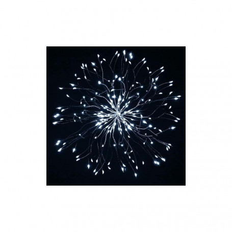 LED Hvězda Supernova - 30cm, 100LED, 8 funkcí, IP44, 4xAA studená bílá