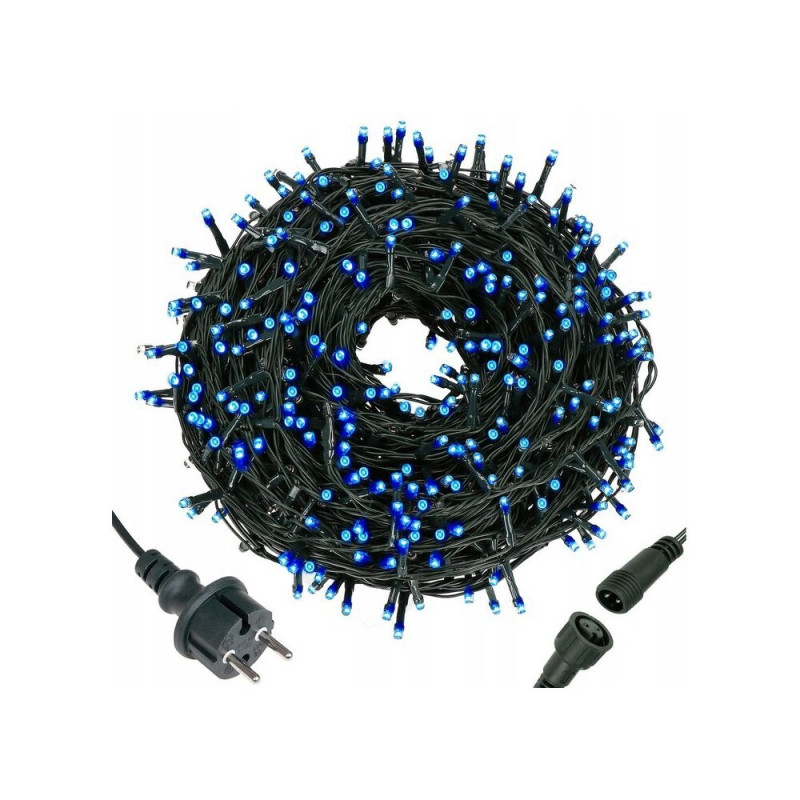 SPRINGOS LED světelný řetěz - 31,5m, 500LED, IP44, modrá CL0527-XG