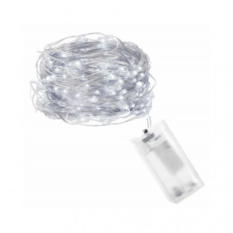 LED řetěz Nano - 3m, 30LED, 2xAA, studená bílá
