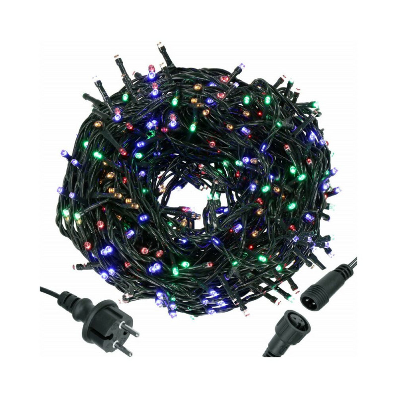 SPRINGOS LED světelný řetěz - 61,5m, 1000LED, IP44, multicolor CL1005-XG