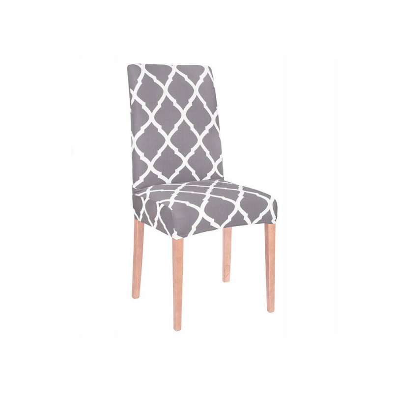SPRINGOS Potah na židli elastický, šedý, maroko SPRINGOS SPANDEX HA0047-XG