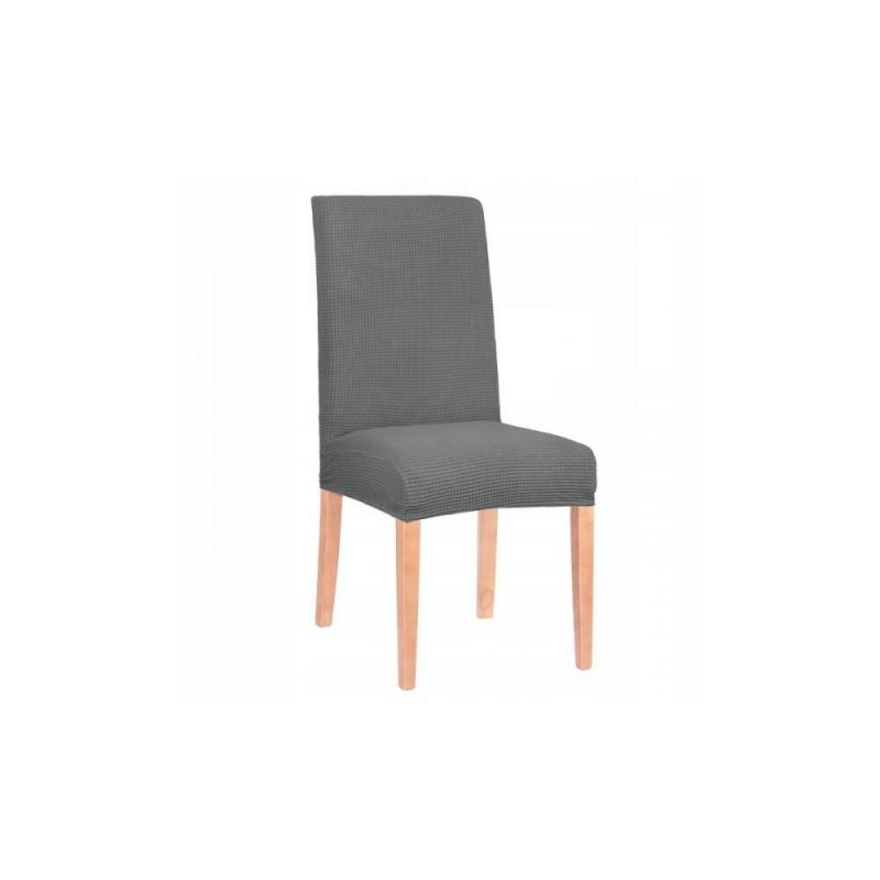 SPRINGOS Potah na židli elastický, tmavě šedá kostka SPRINGOS SPANDEX PREMIUM HA0053-XG