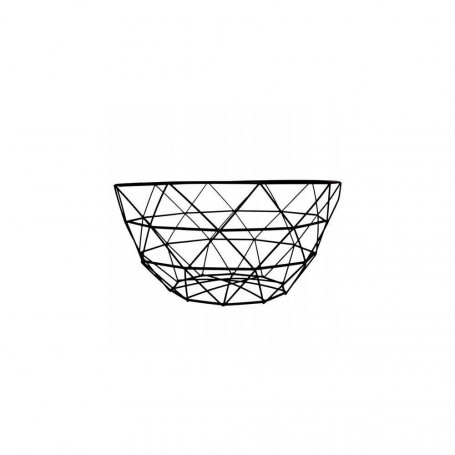 Drátěný košík na ovoce 27x13 cm černý SPRINGOS