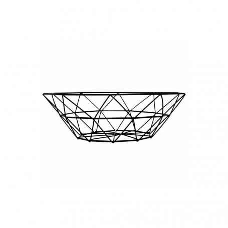 Drátěný košík na ovoce 27x8 cm černý SPRINGOS