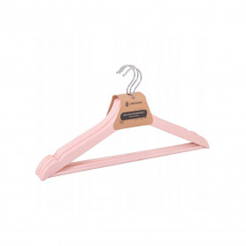 Ramínka na šaty 43cm dřevěné, růžové, sada 3ks SPRINGOS URBAN