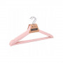 Ramínka na šaty 43cm dřevěné, růžové, sada 3ks SPRINGOS URBAN