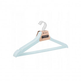 Ramínka na šaty 43cm dřevěné, šedomodré, sada 3ks SPRINGOS URBAN