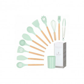 Sada kuchyňského náčiní ve stojanu, set 12ks, světle šedá SPRINGOS CHEF