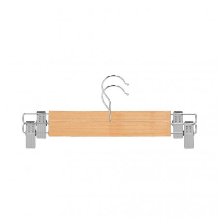 Dřevěná ramínka s klipy na kalhoty 32,5 cm, přírodní, sada 2ks SPRINGOS HG0055