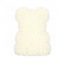 Medvídek z růží 40 cm, bílý s červeným srdcem SPRINGOS ROSE BEAR