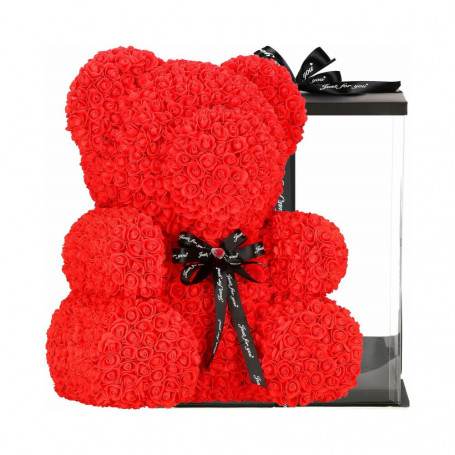 Medvídek z růží 70 cm, červený SPRINGOS ROSE BEAR