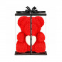 Medvídek z růží 70 cm, červený s bílým srdcem SPRINGOS ROSE BEAR