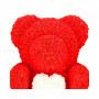 Medvídek z růží 70 cm, červený s bílým srdcem SPRINGOS ROSE BEAR