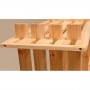 Dřevěný regál s 9 přihrádkami 113x27x110 cm