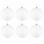 Vánoční baňky Sněhové koule bílé - 8cm, sada 6ks