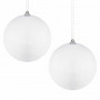 Vánoční baňky Sněhové koule bílé - 10cm, sada 2ks