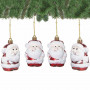 Vánoční ozdoby - Santa 8cm, sada 4ks