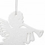 Vánoční ozdoby - Andělé s trumpetou bílí, 11cm, sada 6ks