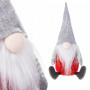 Skřítek GNOM s šedou čepicí 31 cm