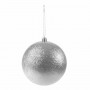 Vánoční baňky stříbrné mix - 10cm, sada 6ks