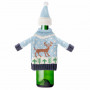 Vánoční obleček na láhev modrý