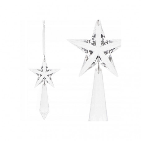 Vánoční ozdoba - Křišťálová hvězda 10cm