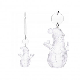 Vánoční ozdoba - Křišťálový sněhulák 9,5cm