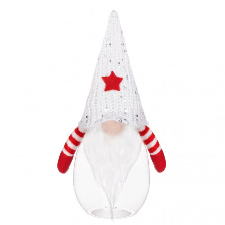 Dárková nádoba se skřítkem Gnomem 22 cm bílá