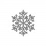 Vánoční ozdoby - Sněhové vločky se třpytkami 10cm, stříbrné, sada 12ks