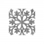 Vánoční ozdoby - Sněhové vločky se třpytkami 10cm, stříbrné, sada 12ks