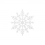 Vánoční ozdoby - Sněhové vločky se třpytkami 12cm, bílé, sada 3ks