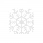 Vánoční ozdoby - Sněhové vločky se třpytkami 12cm, bílé, sada 3ks