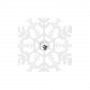 Vánoční ozdoby - Sněhové vločky s krystalem 12cm, bílé, sada 2ks