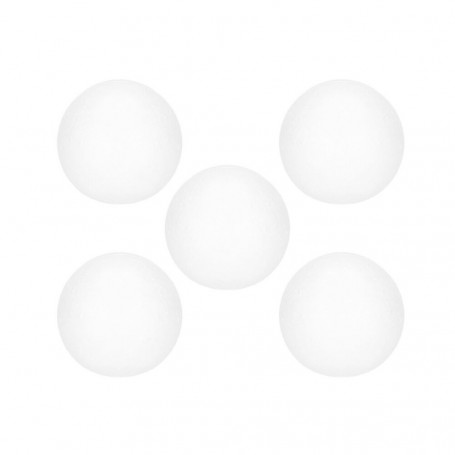 Polystyrenová koule - 9 cm, bílé, sada 5ks SPRINGOS