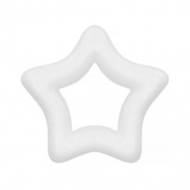 Polystyrenová hvězda - 10 cm, bílá SPRINGOS