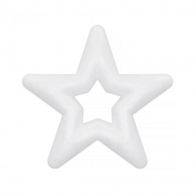 Polystyrenová hvězda - 12 cm, bílá SPRINGOS
