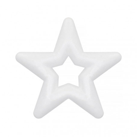 Polystyrenová hvězda - 12 cm, bílá SPRINGOS
