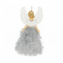 Vánoční ozdoba - Anděl v šedých šatech 20 cm